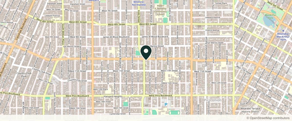 Map showing CK Plastic Surgery in Los Angeles, California