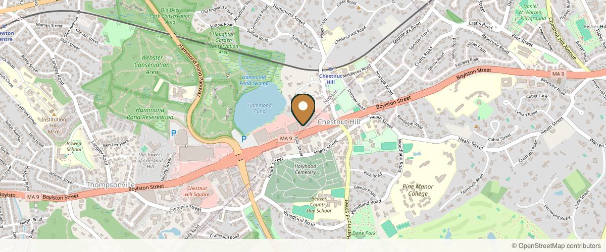 Map showing Clareo Plastic Surgery in Boston, Massachusetts
