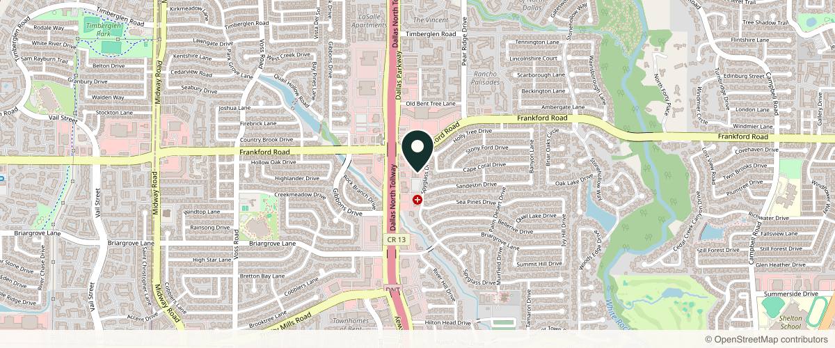 Map showing Clark Plastic Surgery in Dallas, Texas