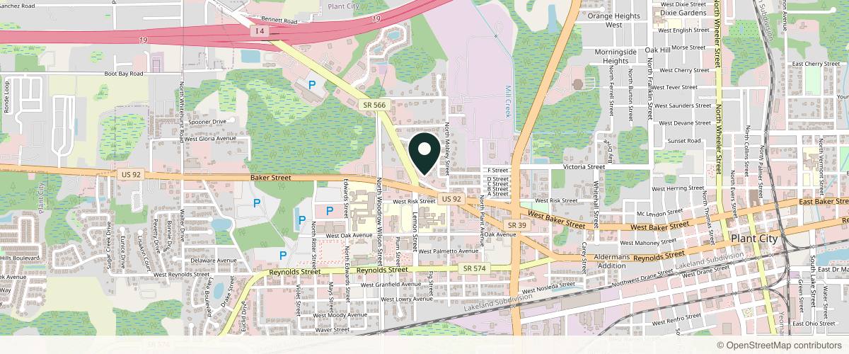Map showing Clayton Dermatology Group in Lakeland, Florida