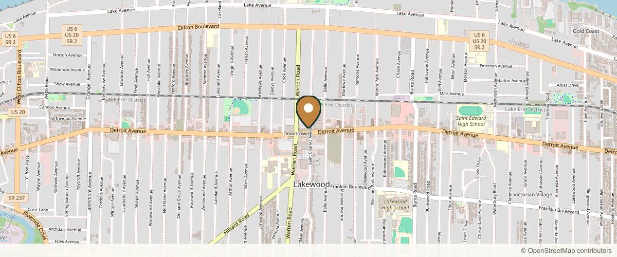 Map showing Cleveland Cosmetic Surgery in Cleveland, Ohio