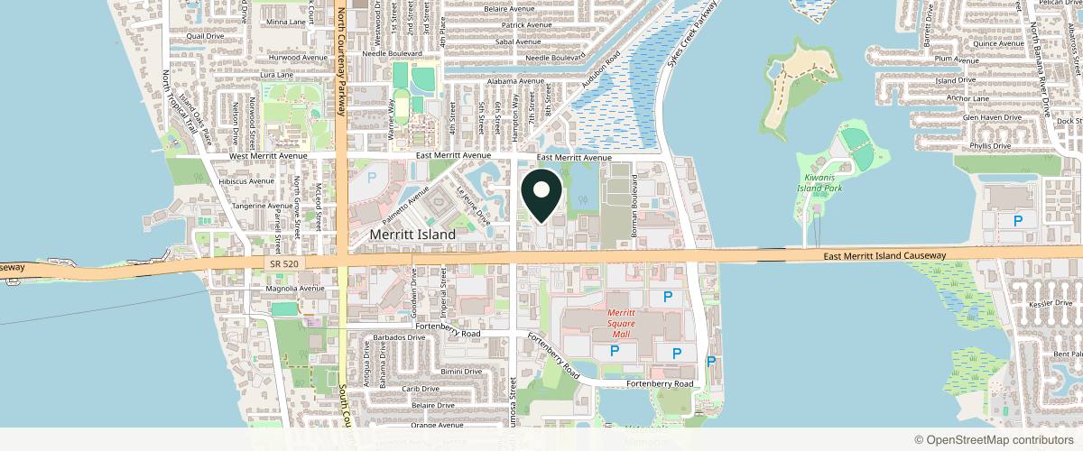 Map showing Clevens Face and Body Specialists - Merritt Island in Melbourne, Florida