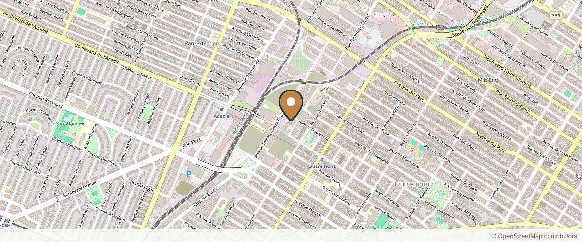Map showing Clinique 7 - Rhinoplastie | Dr. Zahi Abou Chacra in Montreal, Quebec