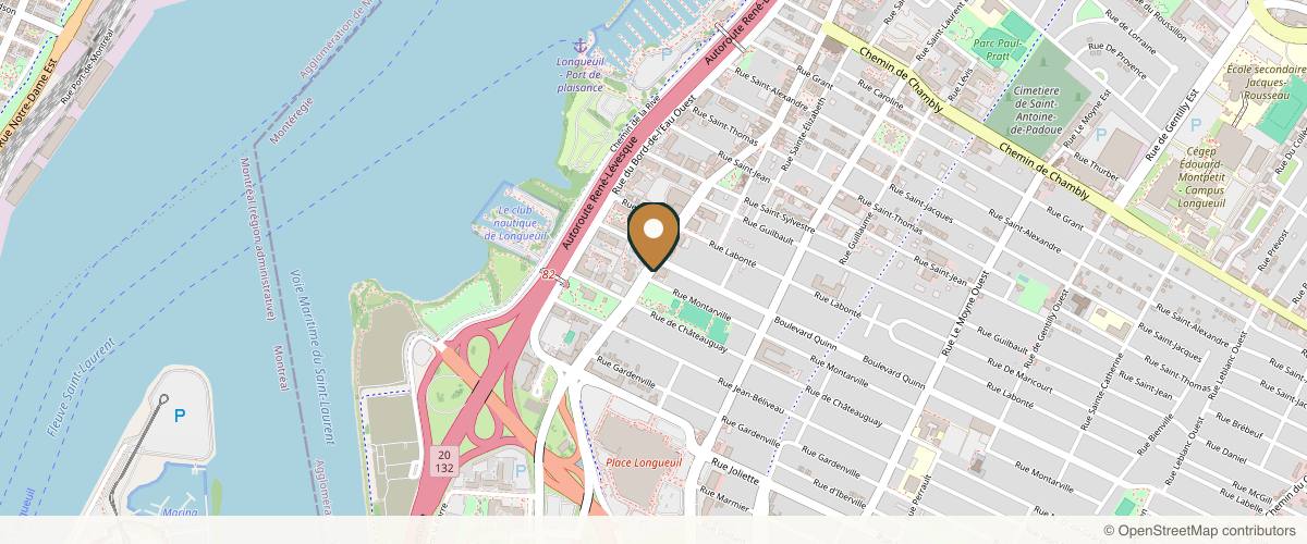 Map showing Clinique K | Dre Joan Sauvageau in Montreal, Quebec