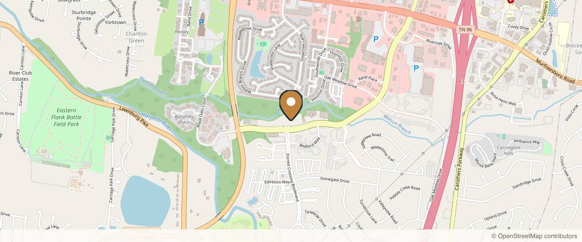 Map showing Clymer Facial Plastic Surgery in Franklin, Tennessee