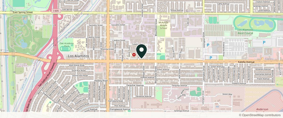Map showing Coastal Dermatology & Plastic Surgery in Long Beach, California
