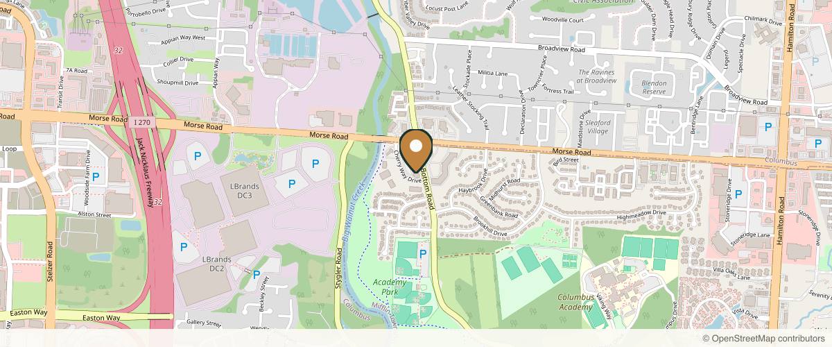 Map showing Columbus Aesthetic & Plastic Surgery - Gahanna in Columbus, Ohio