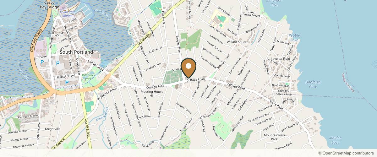 Map showing Confident Med Spa (Purely Skin) in Portland, Maine