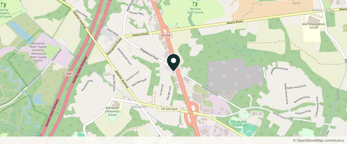 Map showing Connolly Dermatology in Toms River, New Jersey