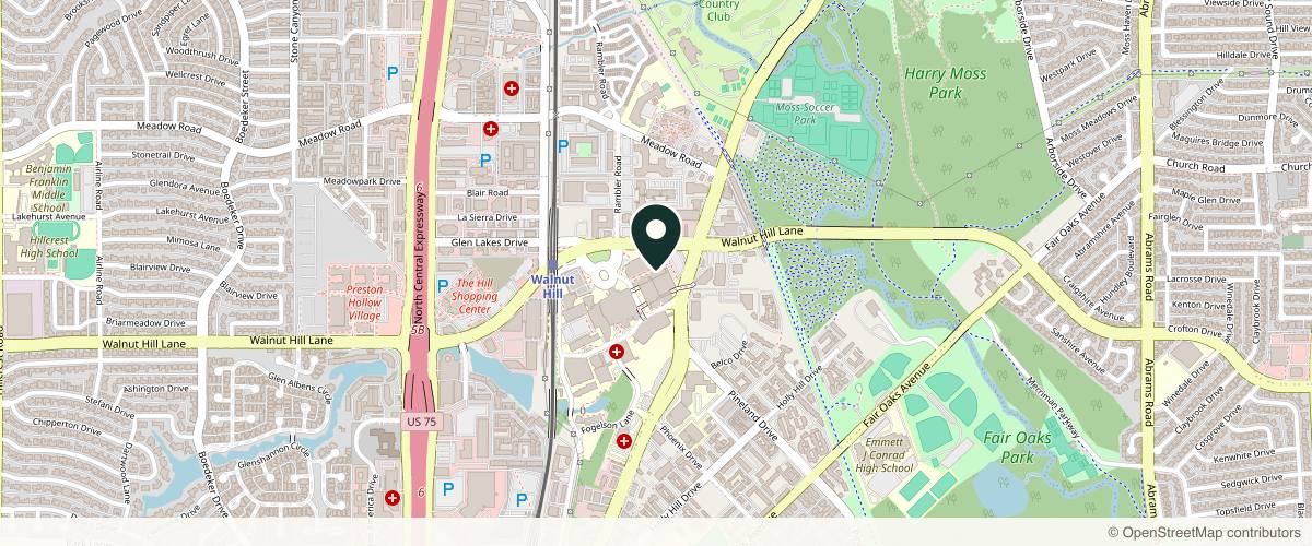 Map showing Constantine Plastic Surgery - Fadi Constantine MD in Dallas, Texas