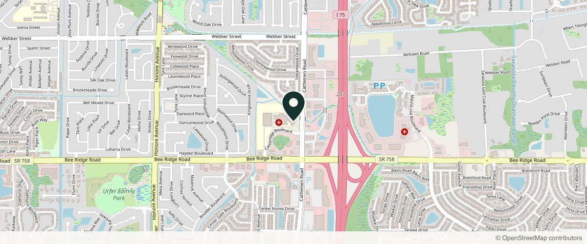 Map showing Coral Dermatology in Sarasota, Florida