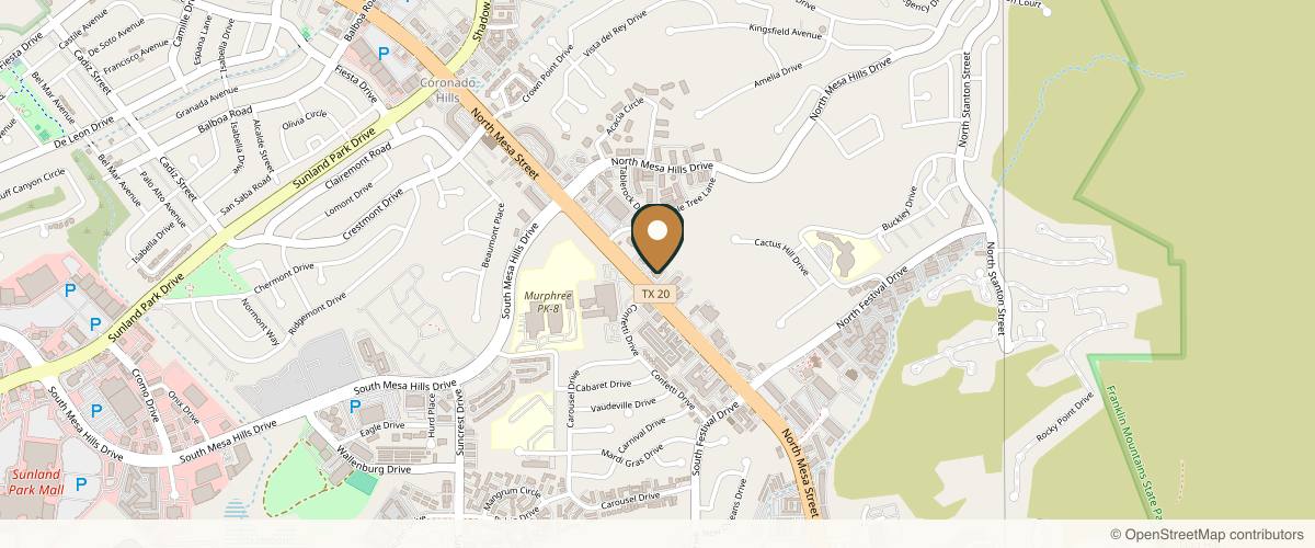 Map showing Cosmetic Surgery & Laser Center of El Paso in El Paso, Texas