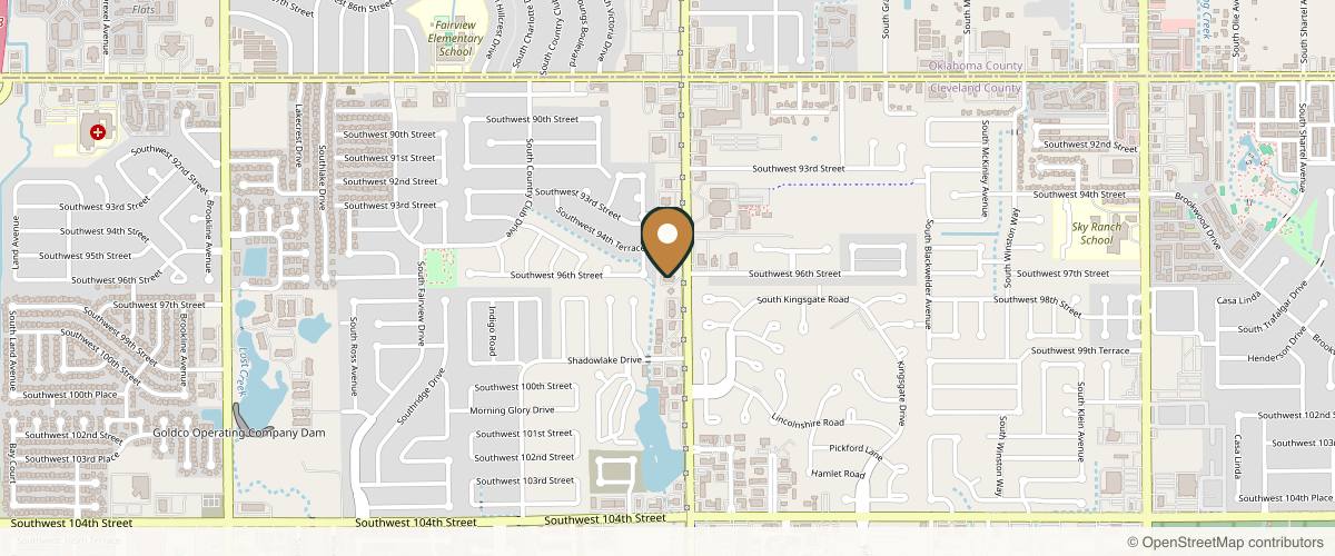 Map showing Cosmetic Surgery Center in Oklahoma City, Oklahoma