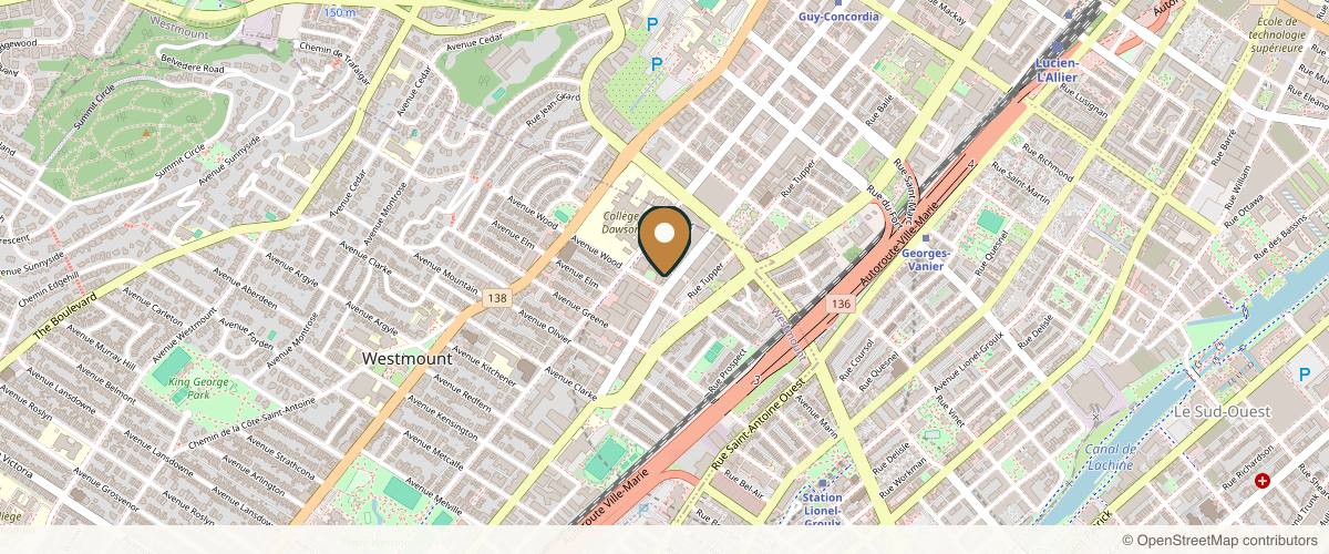 Map showing Cosmetic Surgery Montreal in Montreal, Quebec