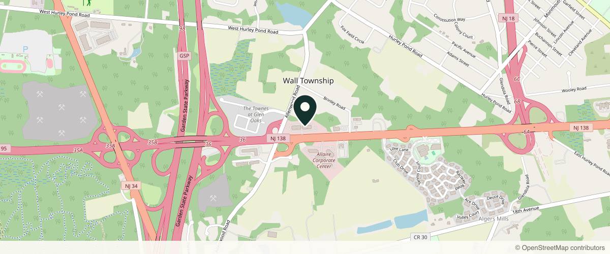 Map showing Cosulich Dermatology - NJ Skin Cancer Specialist in Red Bank, New Jersey