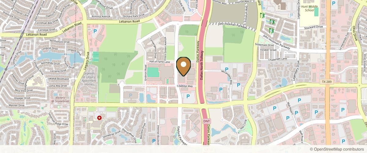 Map showing Cox Cosmetic Surgery in Frisco, Texas