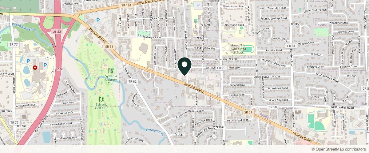 Map showing Craig G Burkhart Inc in Toledo, Ohio