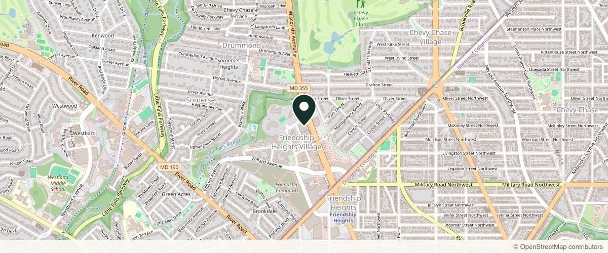 Map showing Cronin Dermatology Chevy Chase in Washington, District of Columbia