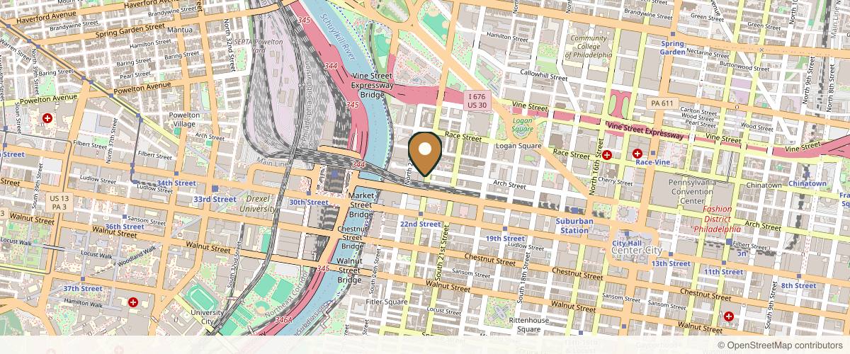 Map showing Cross Medical Group in Philadelphia, Pennsylvania