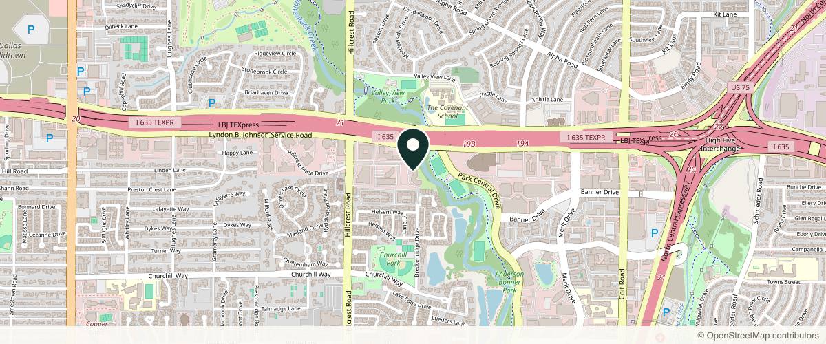 Map showing Dallas Surgical Arts in Dallas, Texas