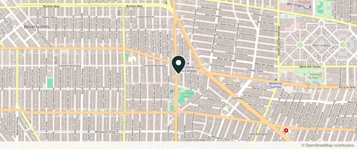 Map showing Danesh Dermatology | Dr. Sid Danesh & Dr. Gina Danesh in Beverly Hills, California