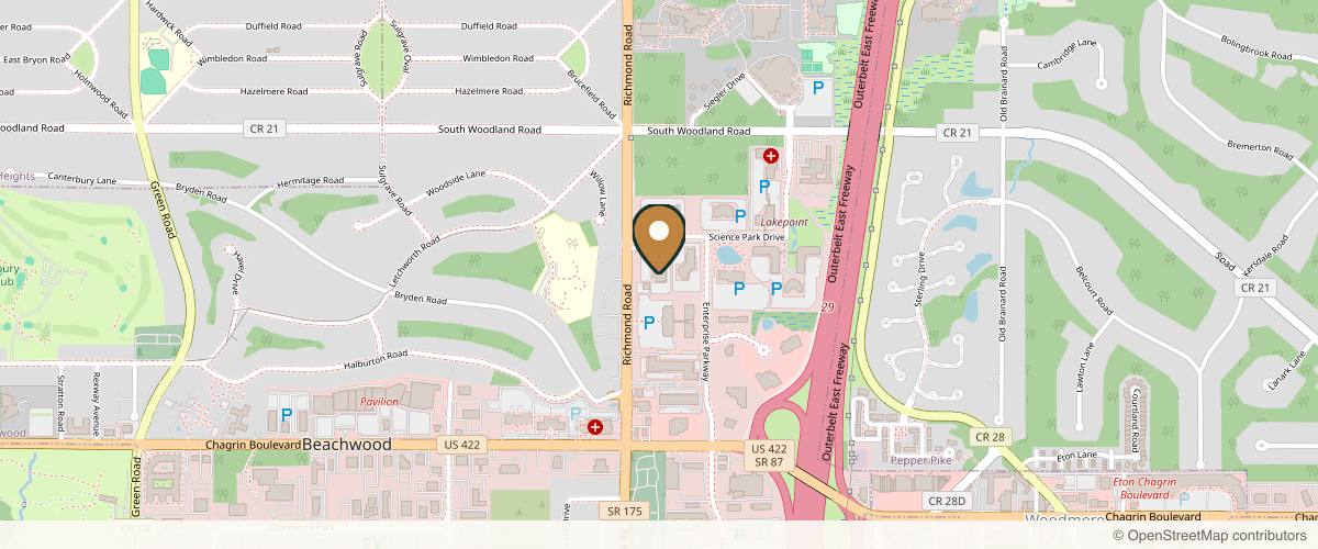 Map showing Daniel A. Medalie, M.D.- Cleveland Plastic Surgery in Cleveland, Ohio