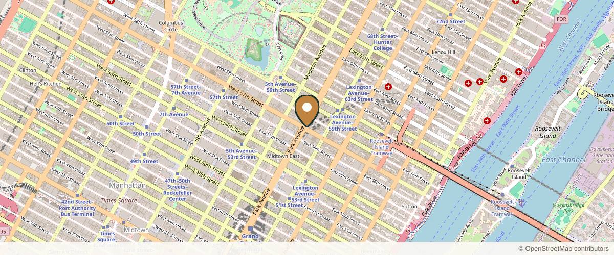 Map showing Darren M. Smith, MD, FACS: Plastic Surgery in New York, New York
