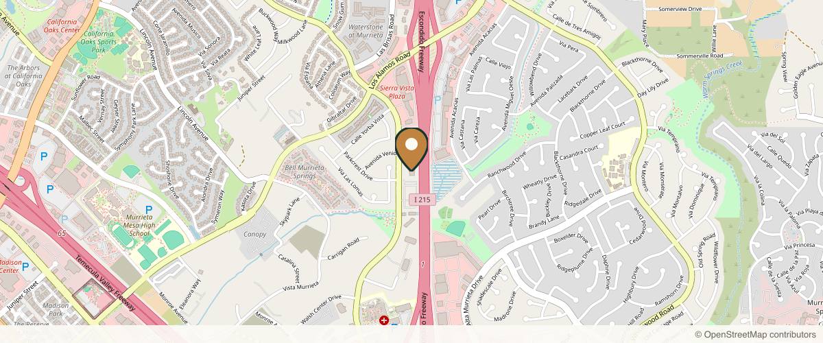 Map showing David A. Newman, MD Temecula Plastic Surgery in Temecula, California