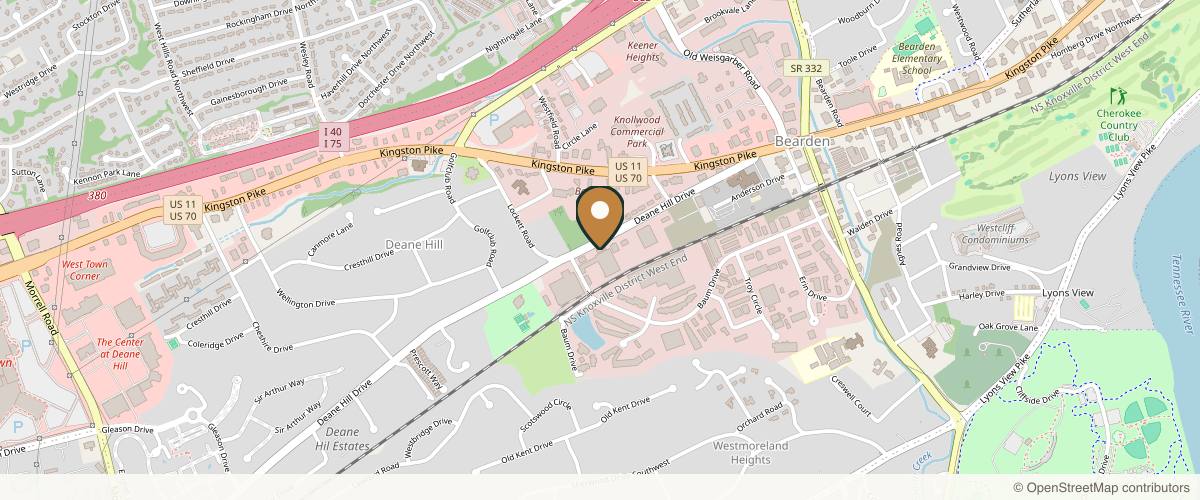 Map showing David D. Lo, MD — Lumière Plastic Surgery + MedSpa in Knoxville, Tennessee