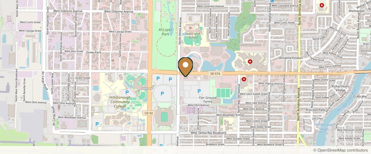 Map showing Davis Facial Plastic Surgery: Dean G. Davis, M.D, FACS in Tampa, Florida