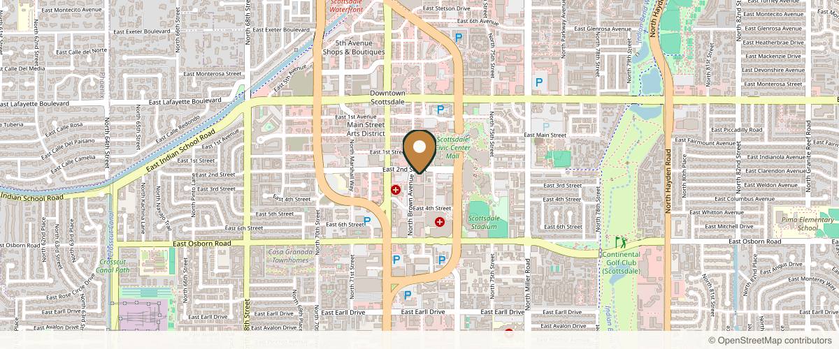 Map showing Defyne Plastic Surgery in Scottsdale, Arizona