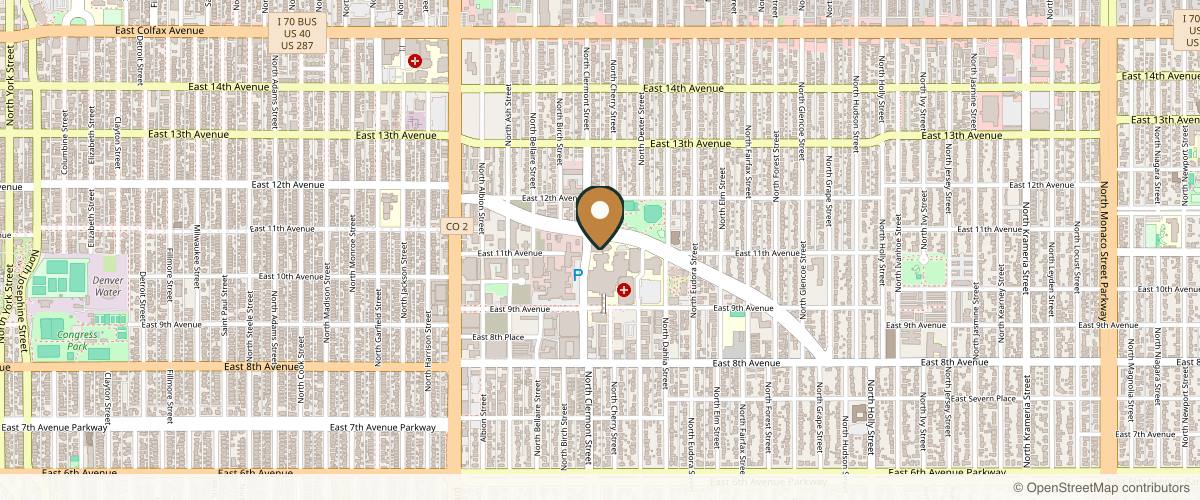 Map showing Denver Plastic Surgery and Aesthetics in Denver, Colorado