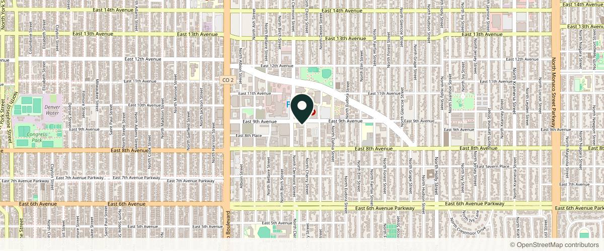 Map showing Denver Skin Doctors in Denver, Colorado