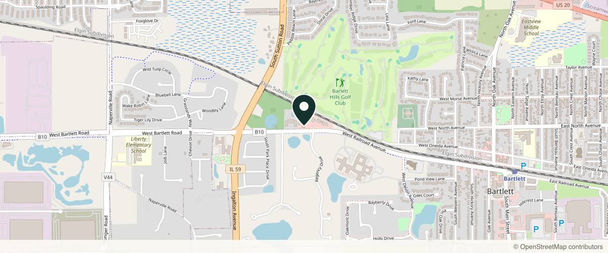Map showing Derick Dermatology - Bartlett in Schaumburg, Illinois