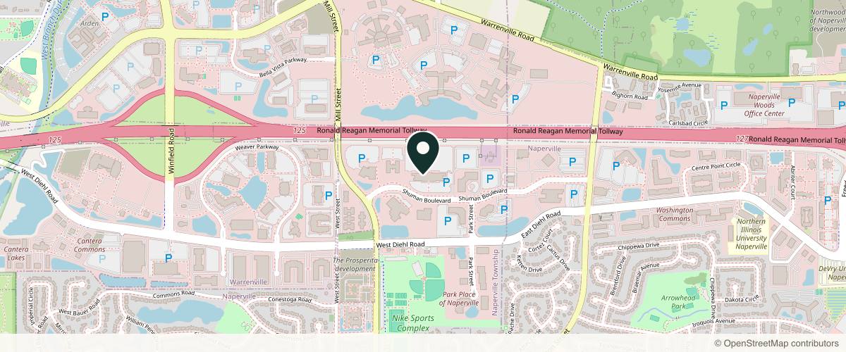 Map showing Derick Dermatology - Naperville in Naperville, Illinois