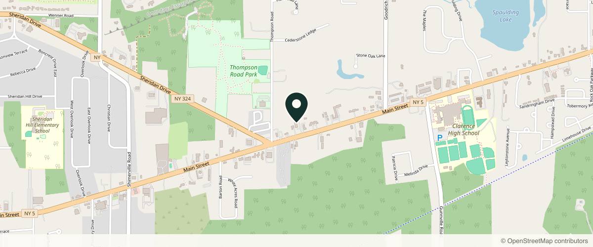 Map showing Dermatologic Center for Excellence in Buffalo, New York