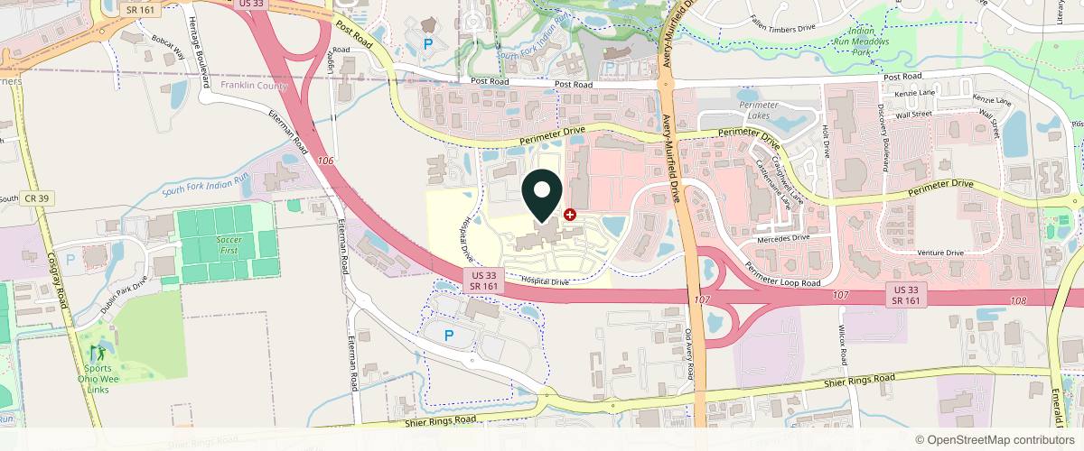 Map showing Dermatologists of Greater Columbus | DOCS Dermatology (Dublin) in Columbus, Ohio