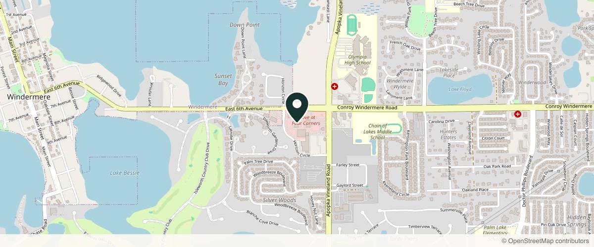 Map showing Dermatology and Skin Cancer Center: Jeannette L. Hudgens in Orlando, Florida
