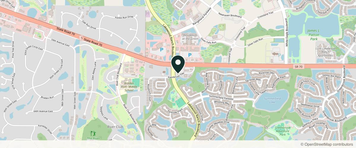Map showing Dermatology Associates Lakewood in Bradenton, Florida