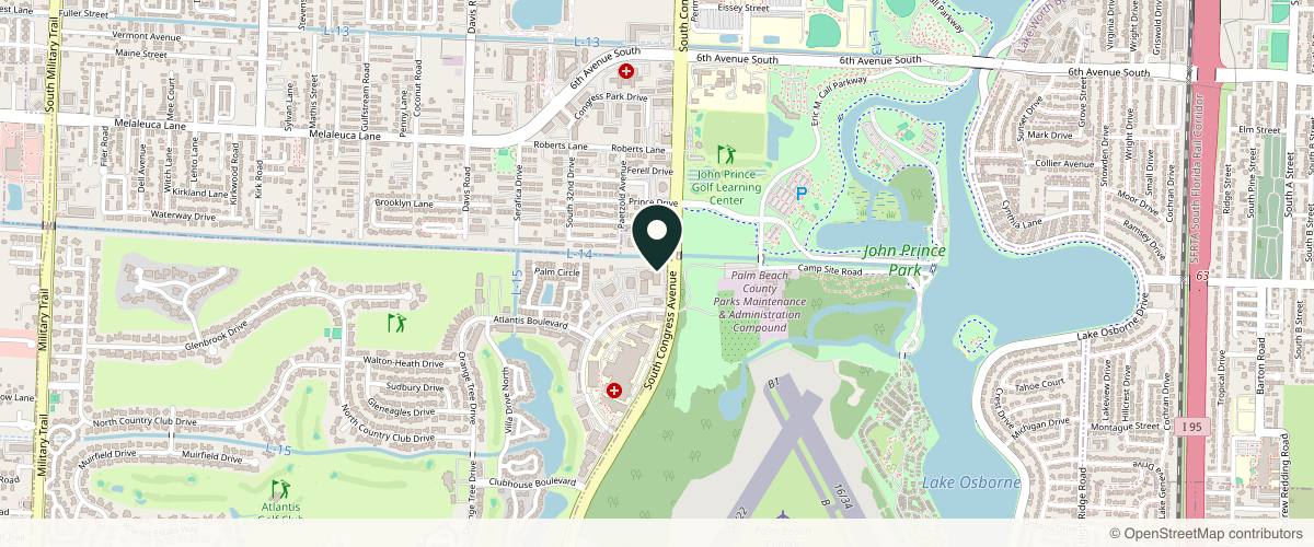 Map showing Dermatology Associates of the Palm Beaches in West Palm Beach, Florida