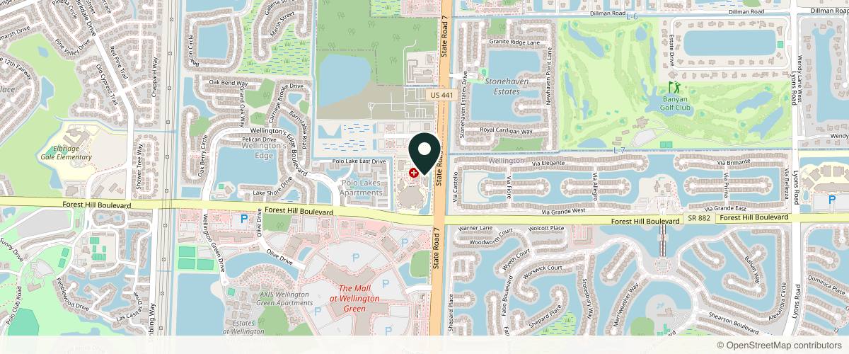 Map showing Dermatology Associates of the Palm Beaches in West Palm Beach, Florida