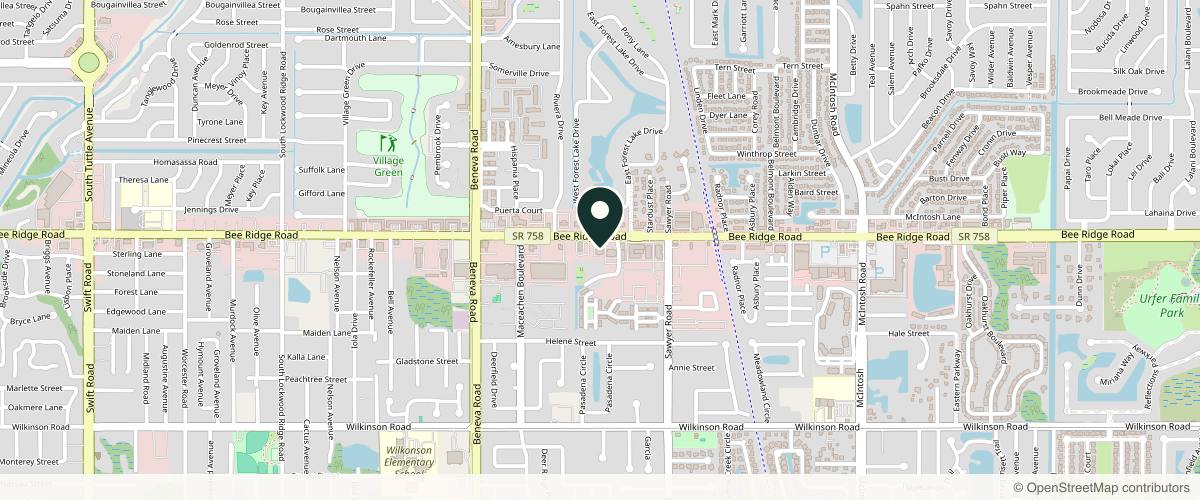 Map showing Dermatology Associates Sarasota in Sarasota, Florida
