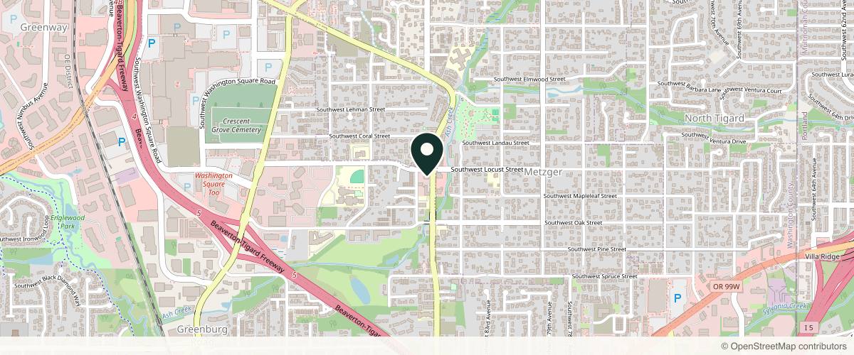 Map showing Dermatology Associates - Tigard in Portland, Oregon