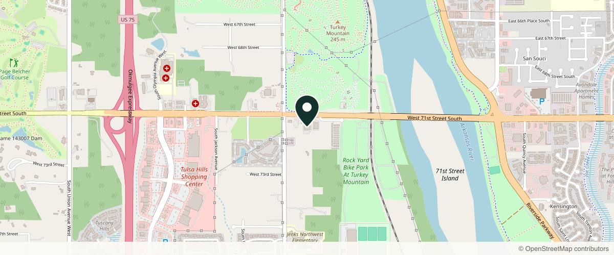 Map showing Dermatology by Axis HealthCare in Tulsa, Oklahoma