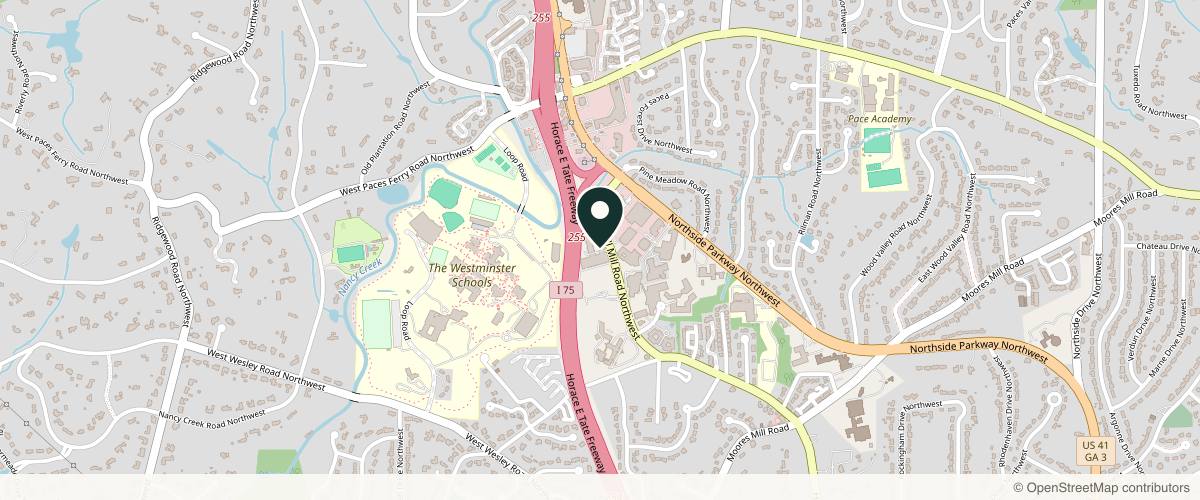 Map showing Dermatology Consultants, P.C. in Atlanta, Georgia