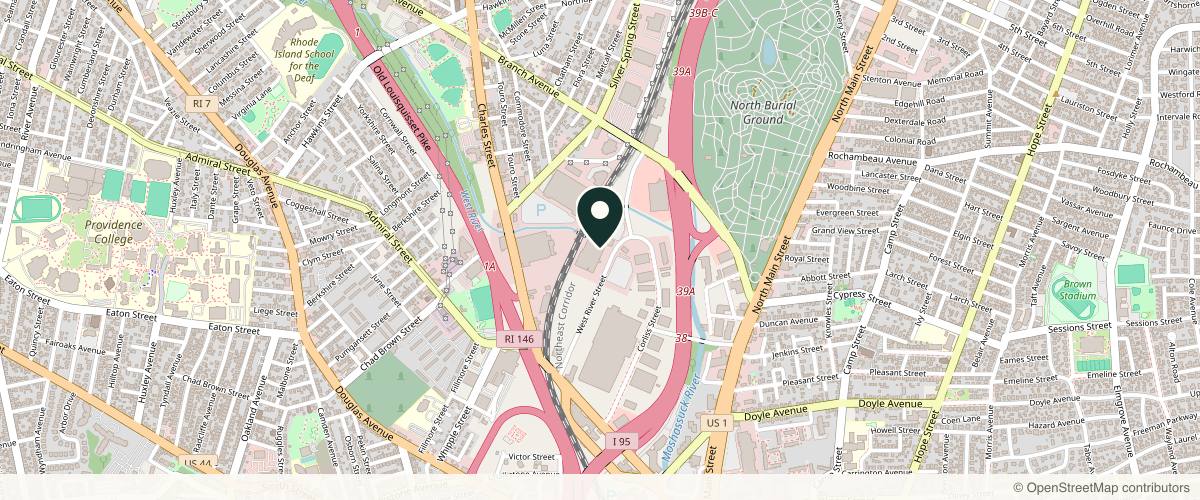 Map showing Dermatology Professionals, Inc. in Providence, Rhode Island