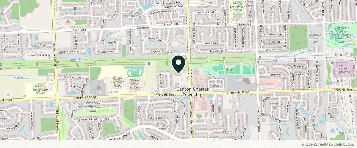 Map showing Dermatology Specialists of Canton in Ann Arbor, Michigan