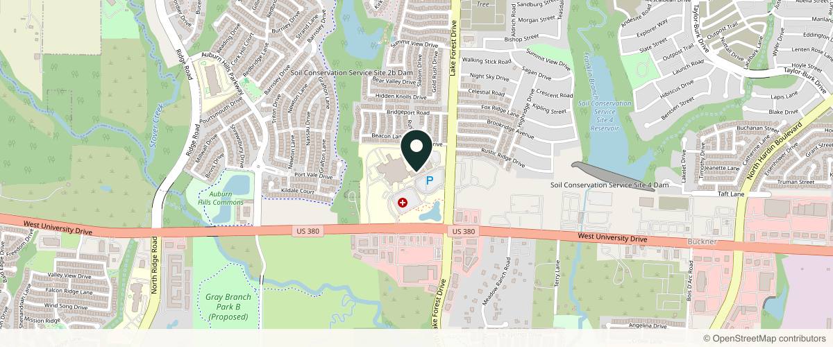 Map showing Dermatology Specialists of McKinney - Dr. Jonathan D. Richey, DO (Official) in McKinney, Texas