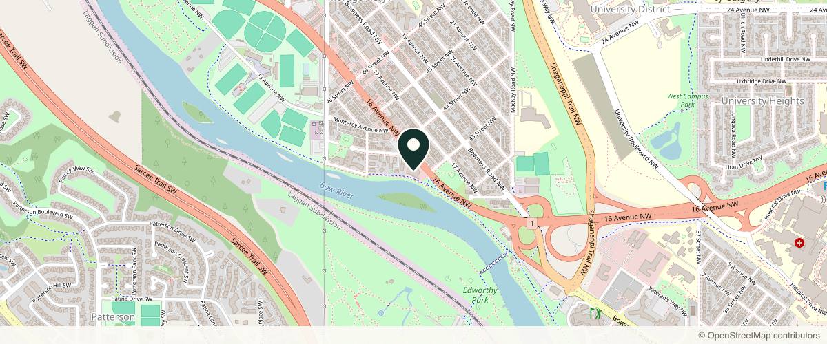 Map showing Derm.ca - Dermatology & Esthetics in Calgary, Alberta