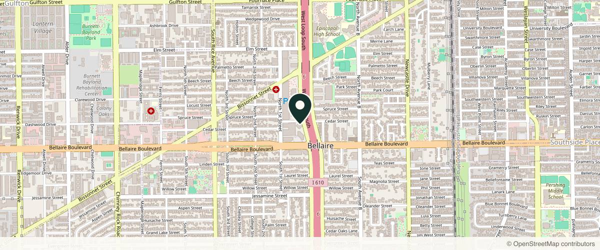 Map showing DermSurgery Associates – Main - Dermatology in Houston, Texas